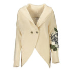 Beige Acrylic Women Cardigan