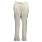 White Cotton Women's Trouser