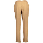 Brown Cotton Women's Trouser