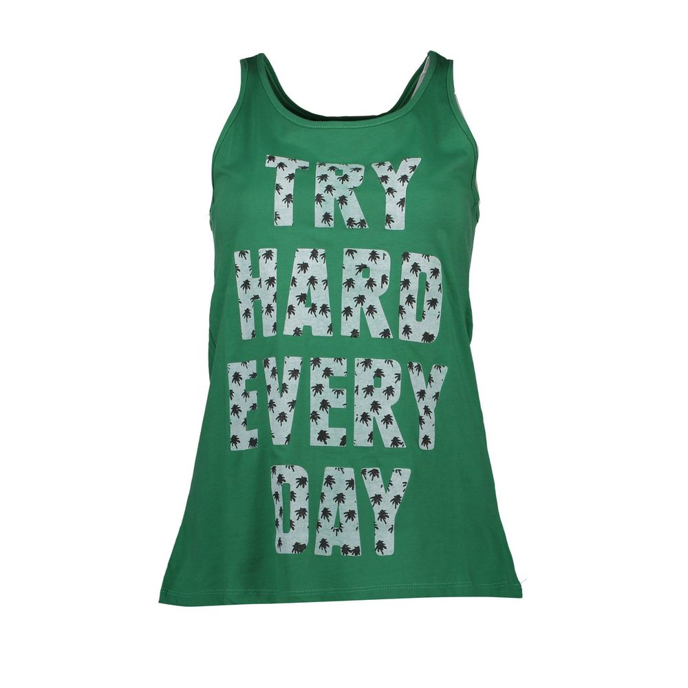 Grünes Baumwoll-Damen-Tanktop