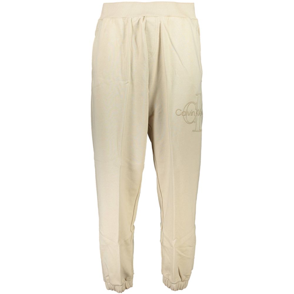 Beige Baumwoll-Herren-Jogginghose
