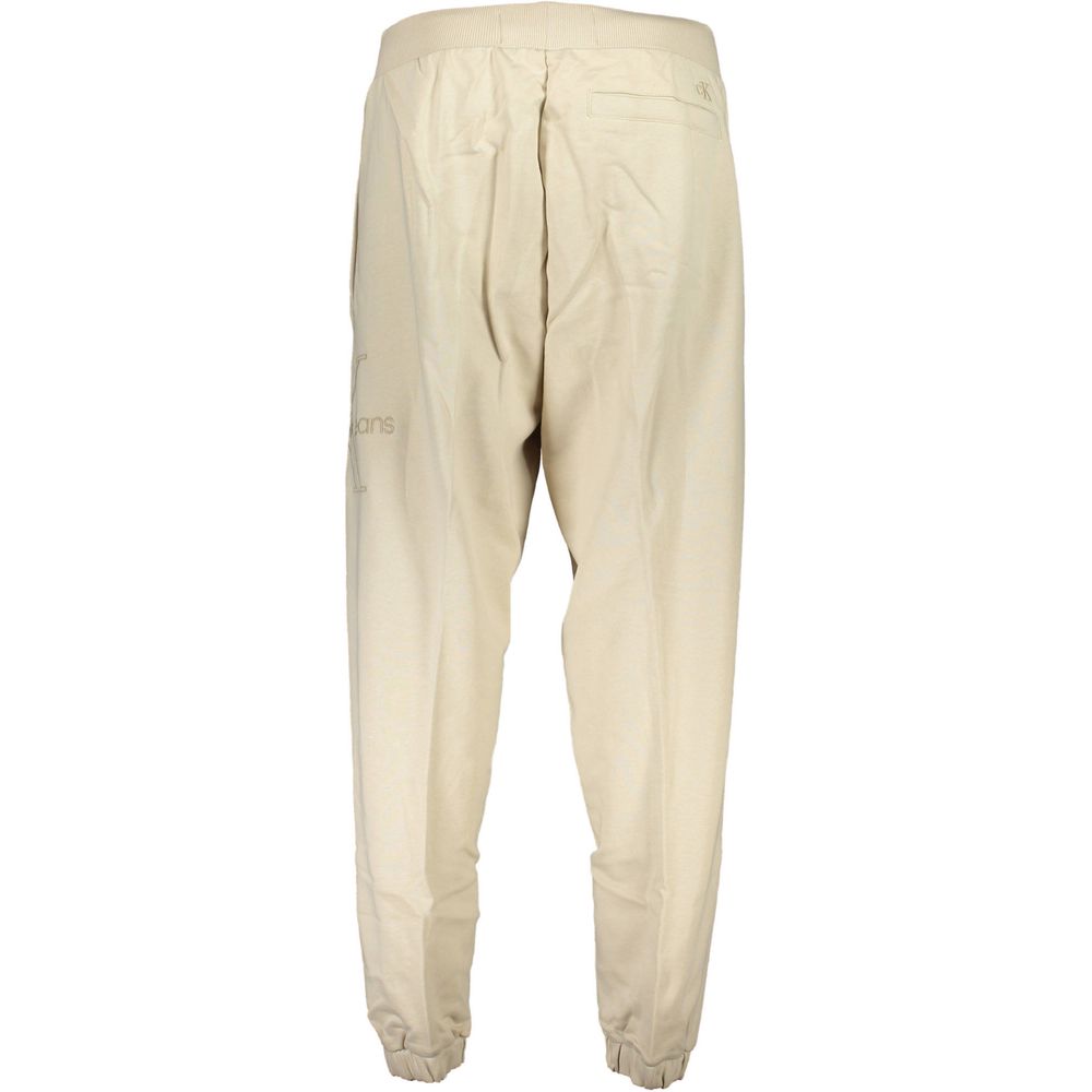 Beige Baumwoll-Herren-Jogginghose