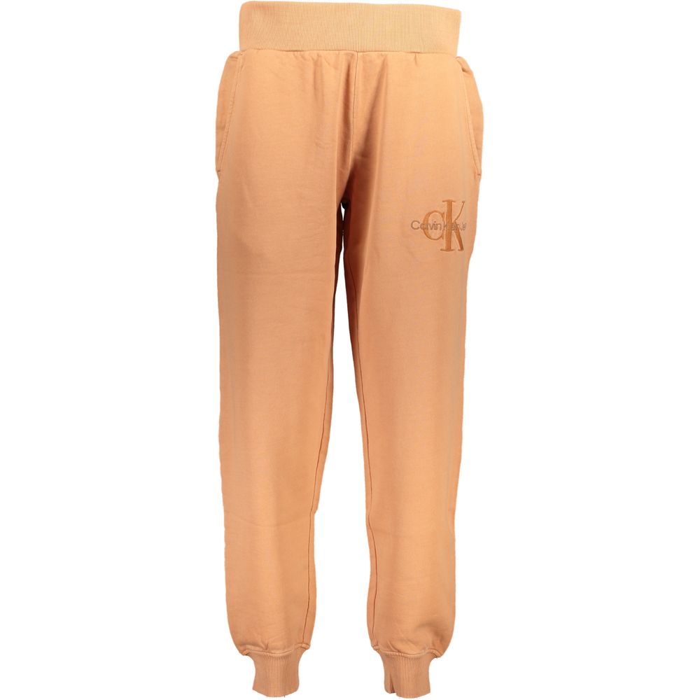 Orangene Baumwoll-Jogginghose für Damen