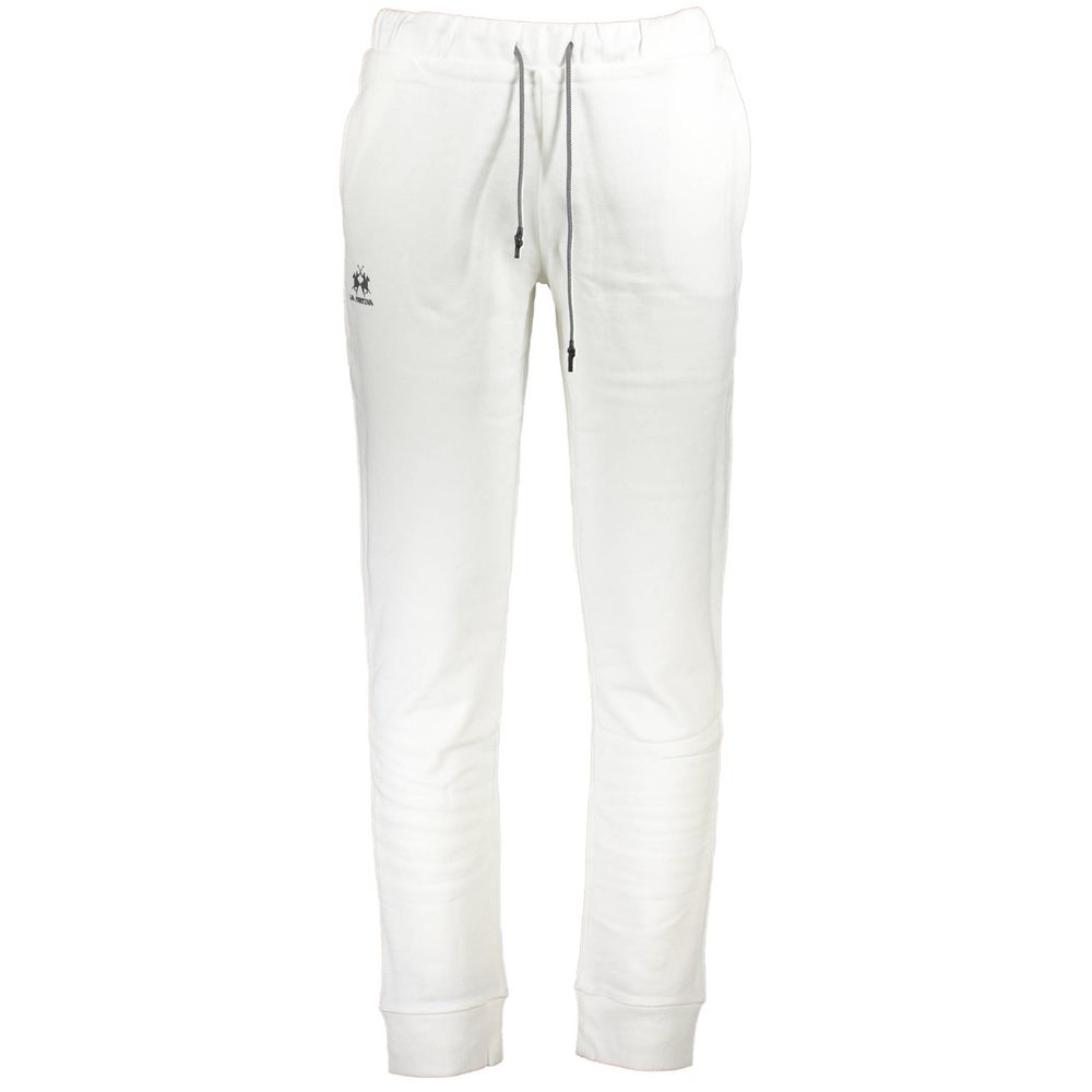 White Cotton Men's Track Pants