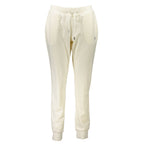 White Polyester Women's Track Pants