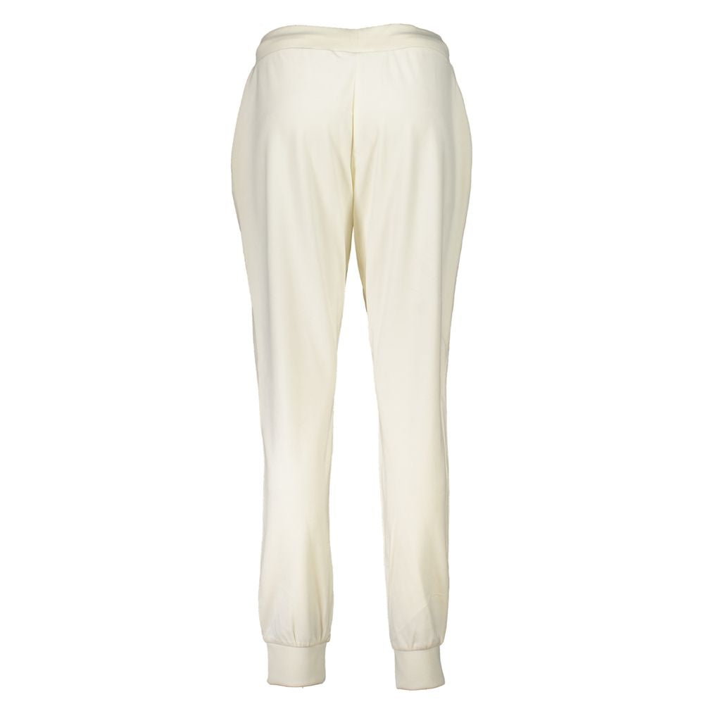 White Polyester Women's Track Pants