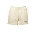 Beige Cotton Women Jogger Pant