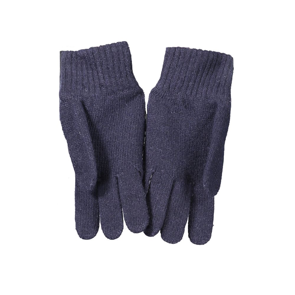 Blauer Herrenhandschuh aus Wolle
