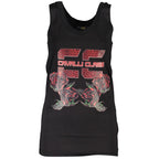 Schwarzes Damen-Tanktop aus Baumwolle