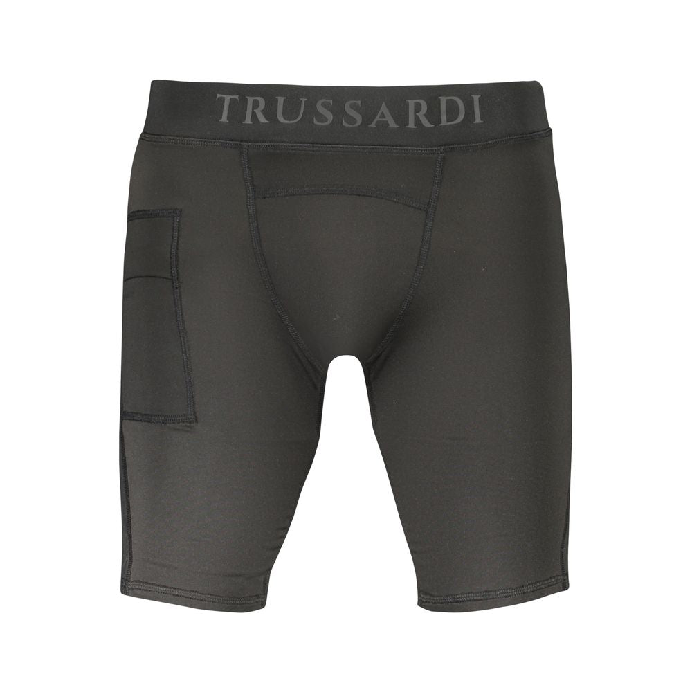 Schwarze Herren-Leggings aus Polyester für das Training