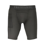 Schwarze Herren-Leggings aus Polyester für das Training