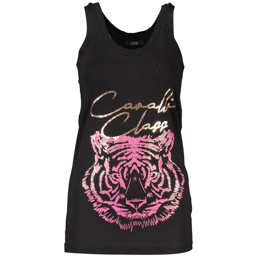 Schwarzes Tanktop aus Baumwolle für Damen
