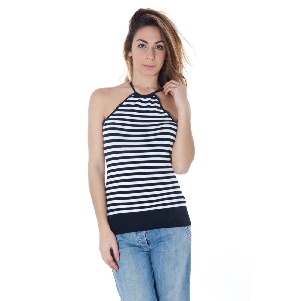 Blu Cotton Women Tank Top