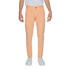 Orangefarbene Chino-Hose aus Baumwolle