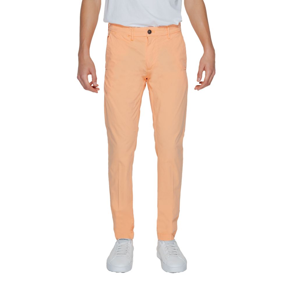 Orangefarbene Chino-Hose aus Baumwolle