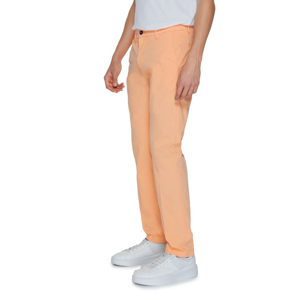 Orangefarbene Chino-Hose aus Baumwolle