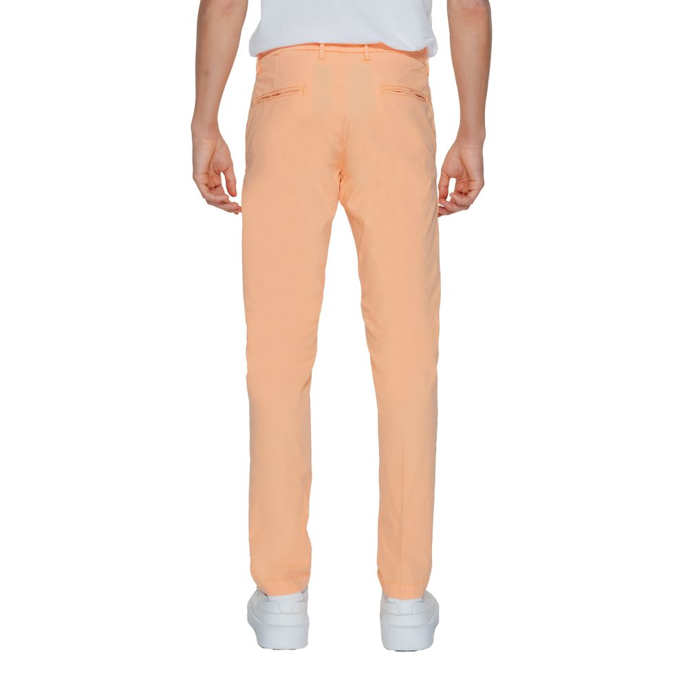 Orangefarbene Chino-Hose aus Baumwolle