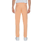 Orangefarbene Chino-Hose aus Baumwolle