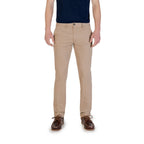Pantaloni skinny in cotone beige