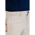 Beige Cotton Bermuda Shorts