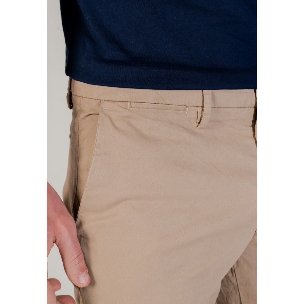 Pantaloni skinny in cotone beige