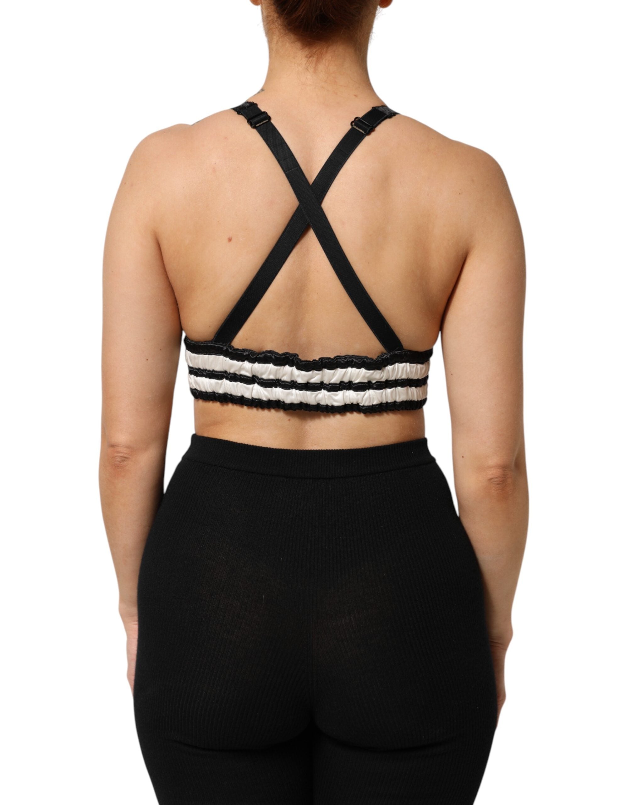 Rotes Satin-Bralette Crop Top mit Blumenstickerei