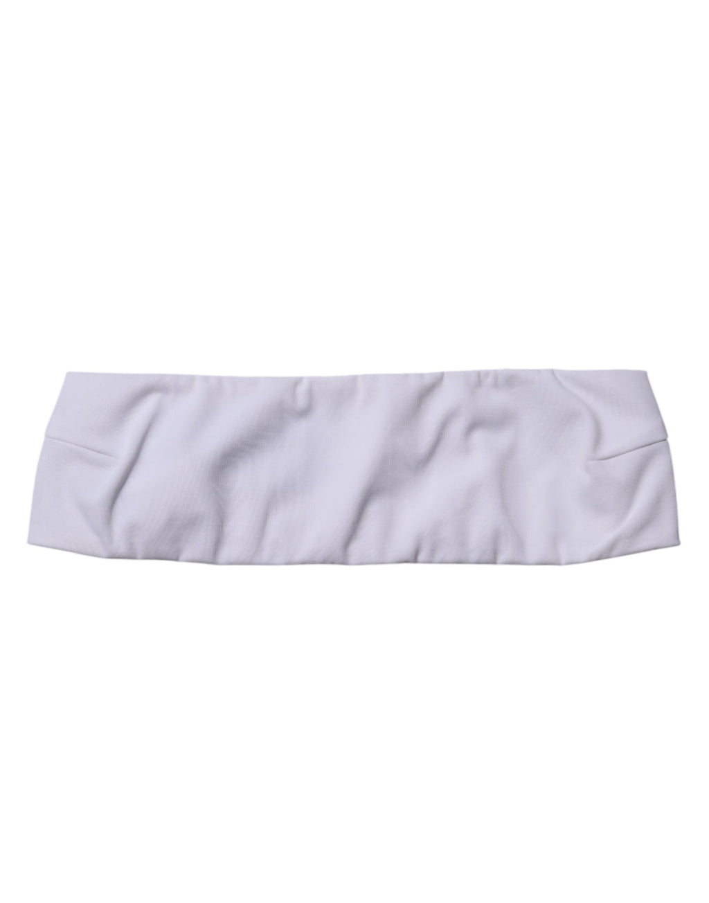 Weißes Bandeau-Oberteil aus Nylonmix, trägerlos
