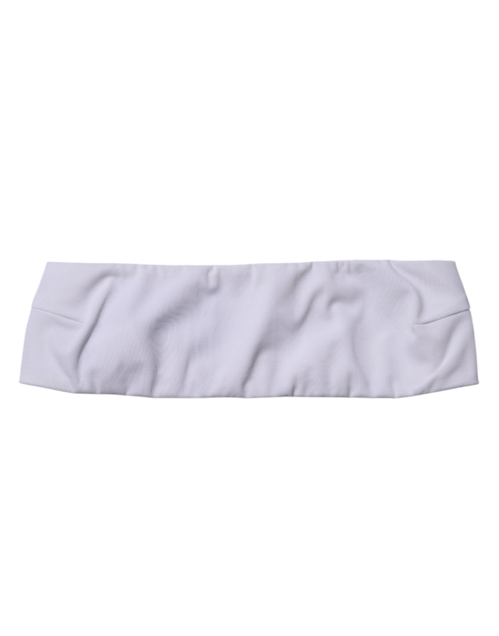 Weißes Bandeau-Oberteil aus Nylonmix, trägerlos