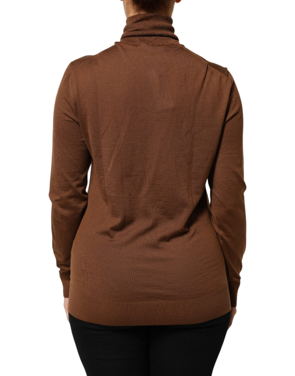 Rollkragenpullover aus braunem Kaschmir