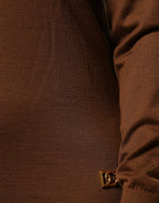 Rollkragenpullover aus braunem Kaschmir