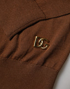 Rollkragenpullover aus braunem Kaschmir