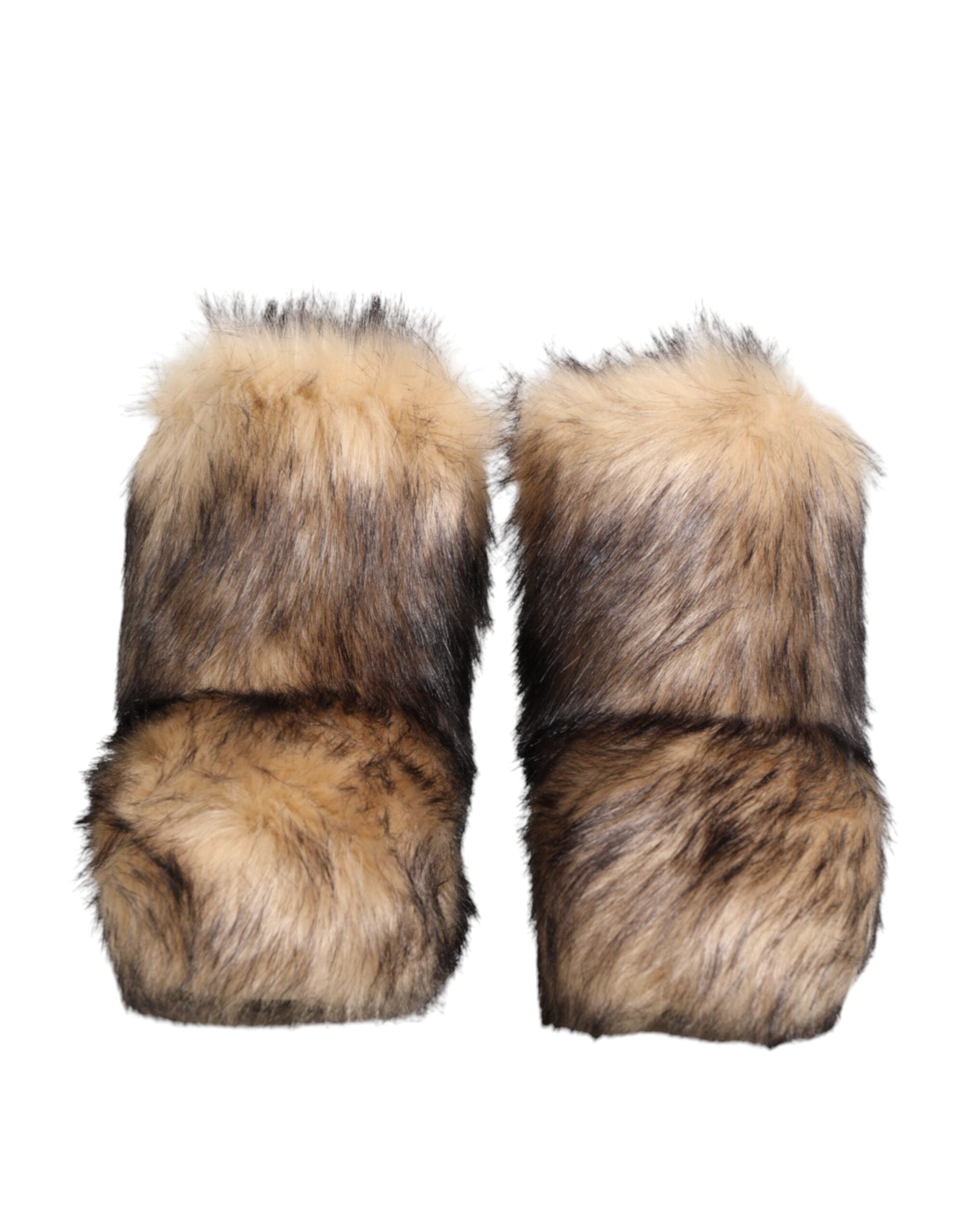 Brown Faux Shearling Men's Short Boots