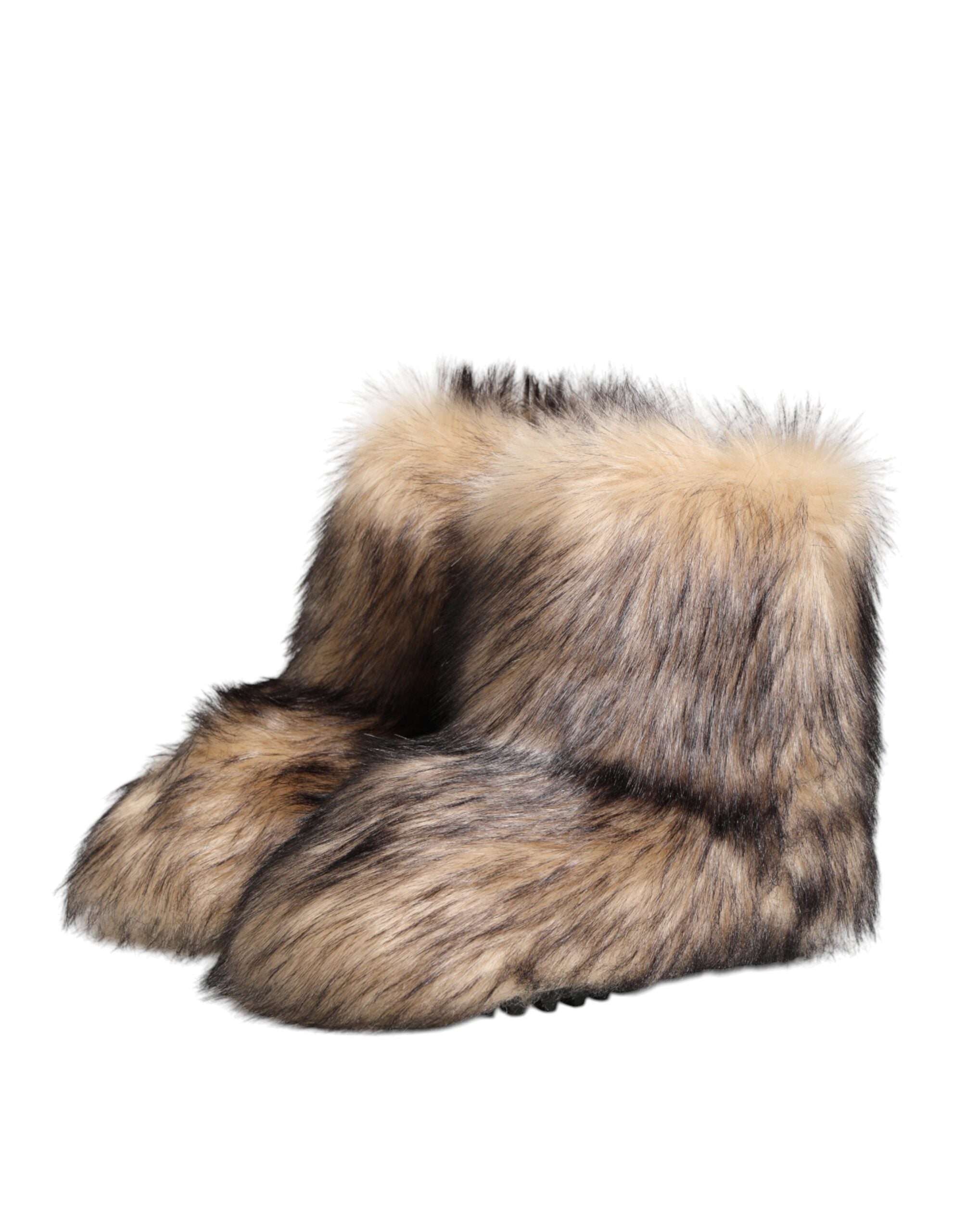 Brown Faux Shearling Men's Short Boots