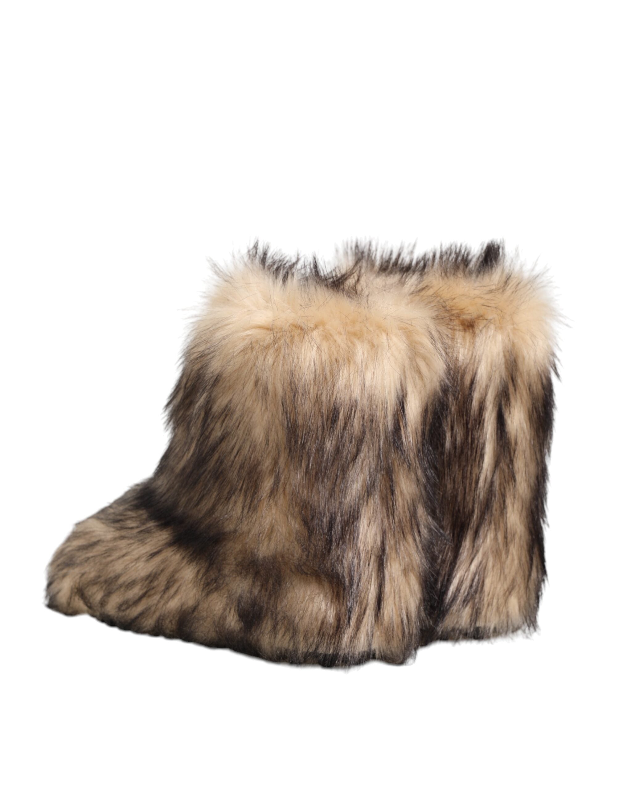 Brown Faux Shearling Men's Short Boots