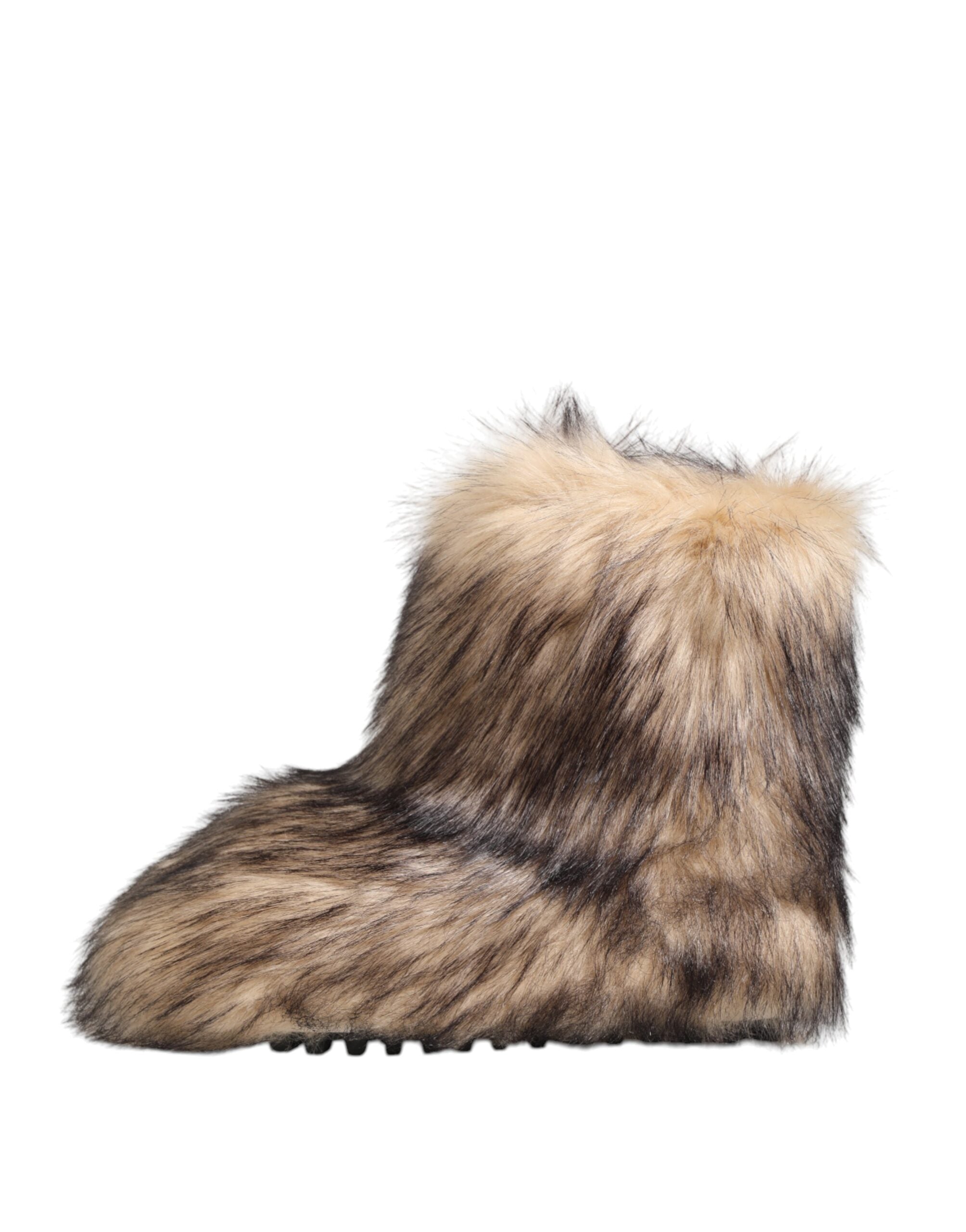 Brown Faux Shearling Men's Short Boots
