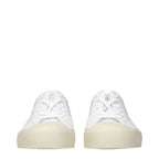 Weiße niedrige Sneakers aus Stoff