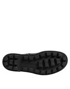 Stivali da motociclista neri a metà polpaccio con placca logo