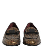 Gold Pailletten Slipper Herren Business-Schuhe