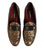 Gold Pailletten Slipper Herren Business-Schuhe