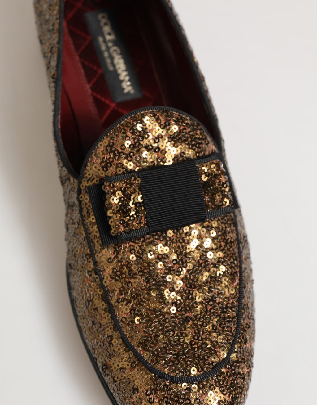 Gold Pailletten Slipper Herren Business-Schuhe