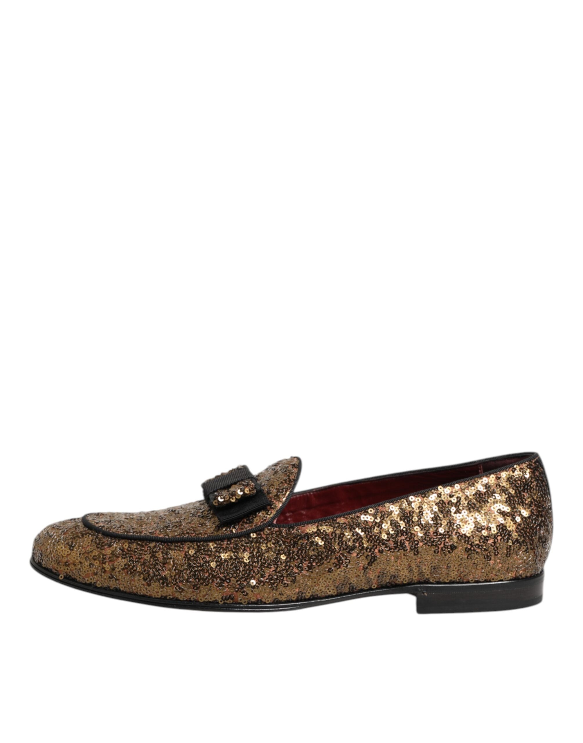 Gold Pailletten Slipper Herren Business-Schuhe