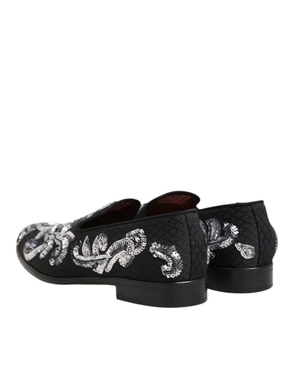 Schwarze Pailletten-Slipper für Herren