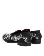 Schwarze Pailletten-Slipper für Herren