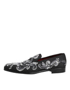 Schwarze Pailletten-Slipper für Herren