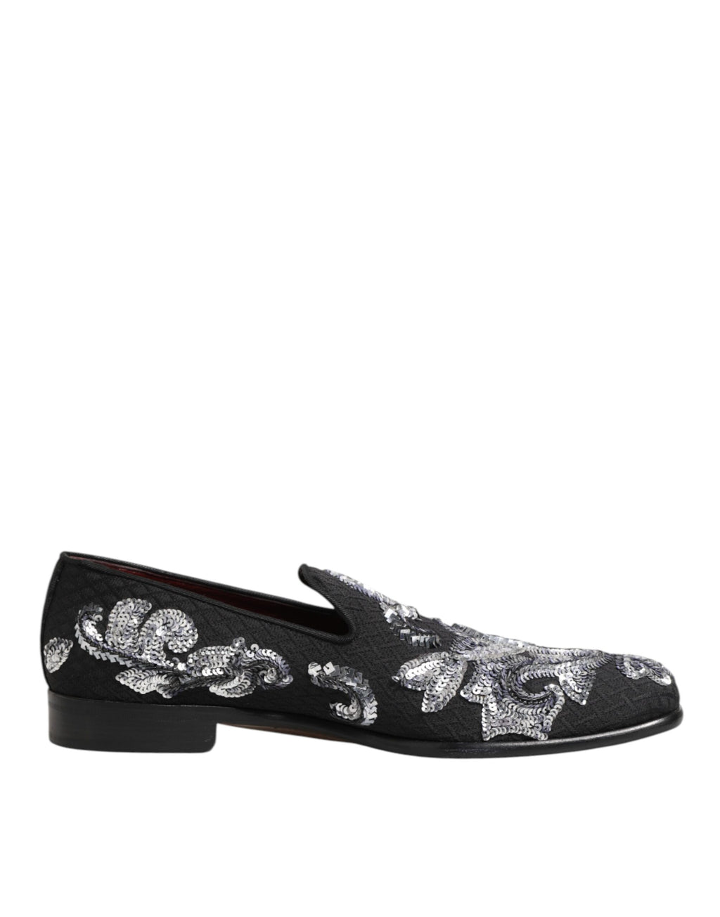 Schwarze Pailletten-Slipper für Herren