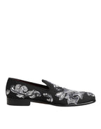 Schwarze Pailletten-Slipper für Herren