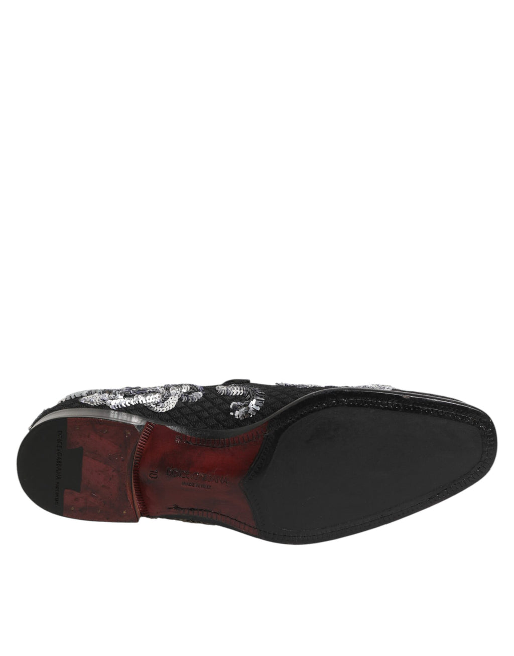 Schwarze Pailletten-Slipper für Herren
