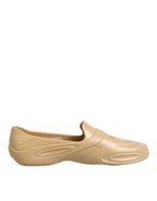 Beige Rubber Slides Low Top Sneakers Shoes