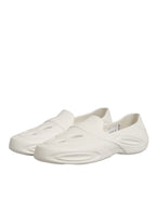 White Rubber Slides Low Top Sneakers Shoes