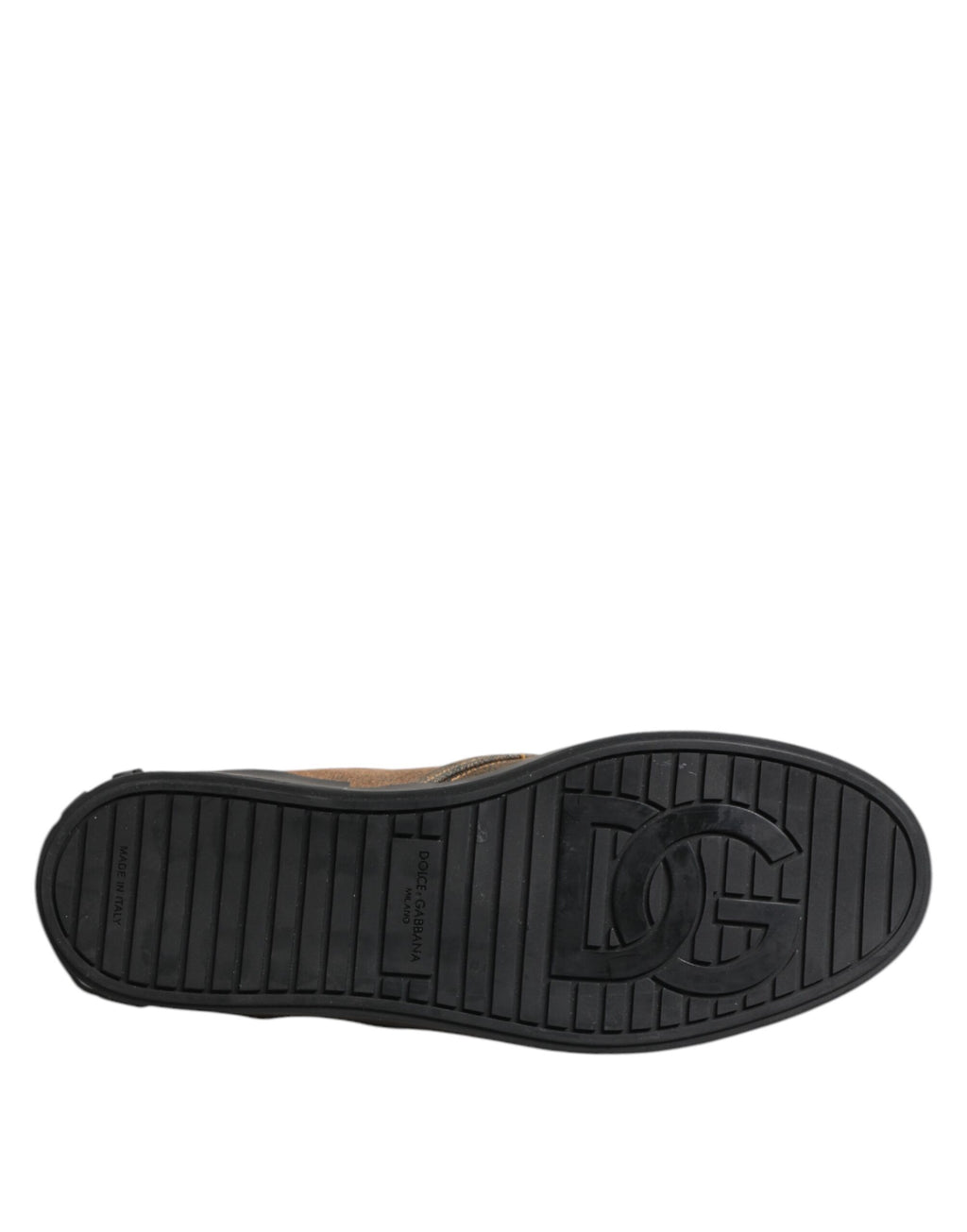 Braune Low Top Slip-on-Sneaker aus Baumwolle